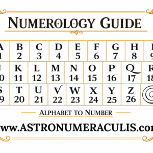Numerology Alphabet To Number Guide {A1 – Z26} 