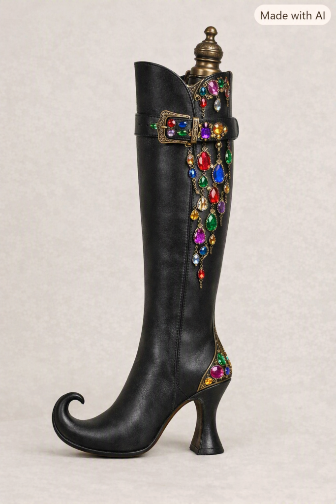 Genie Knee-High Jeweled Boots